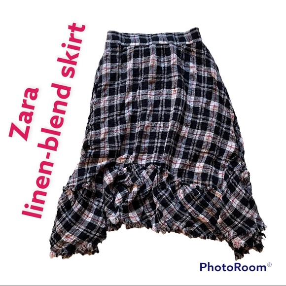 💥 Zara linen-blend midi skirt 💥 - Picture 1 of 10